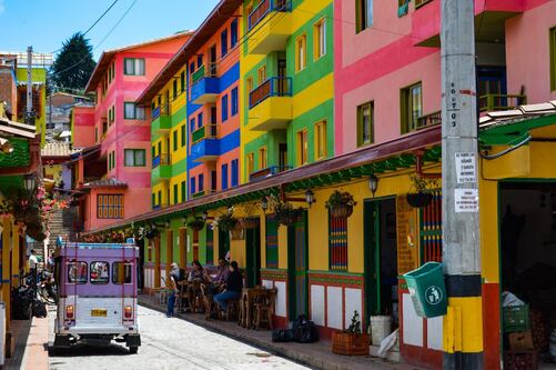 Colorful street in Colombia